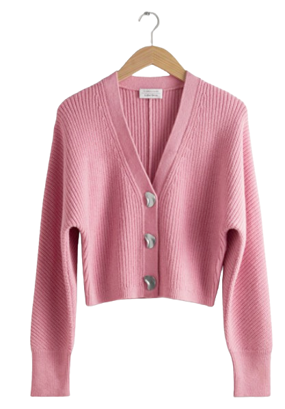 pink cardigan