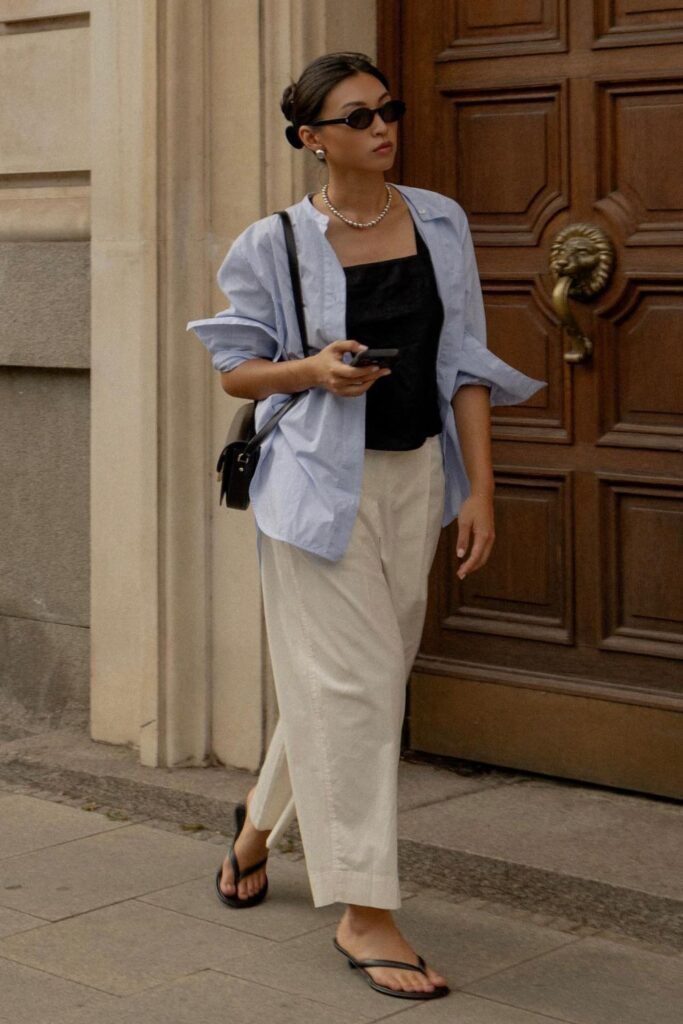 linen trousers