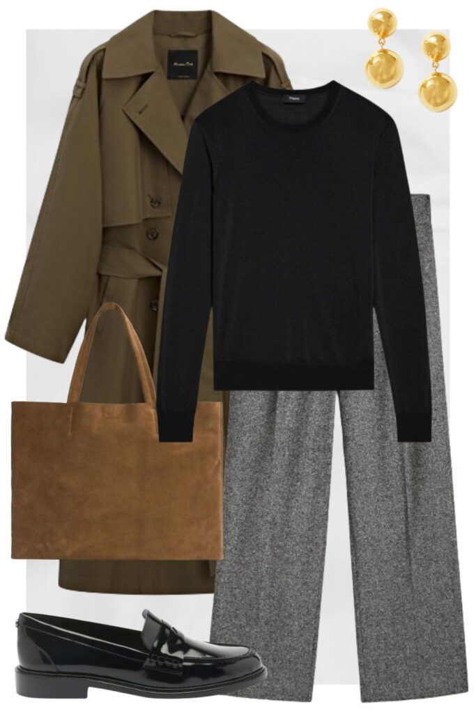 khaki trench coat